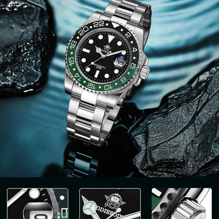 ADDIESDIVE Men's Watch NH35 Automatic Luxury Sapphire Crystal 200m Waterproof Luminous Date Stainless Watches Relogios Masculino