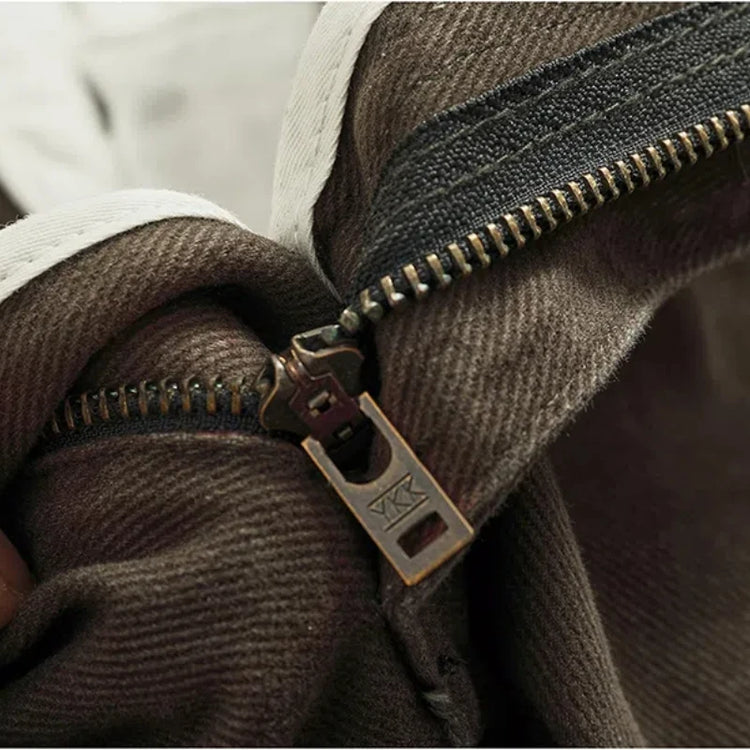 Solid color overalls men's straight leg CHINO casual pants Heavy cotton loose cone pants
