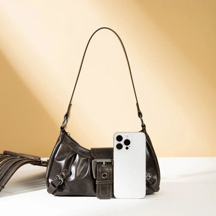 Nuova Borsa Sottospalla in Pelle da Donna, Borsa a Tracolla Trendy per Signore