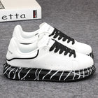 Brand men's shoes, fashionable and versatile couple's sneakers, breathable sports and leisure thick-soled women's white shoes