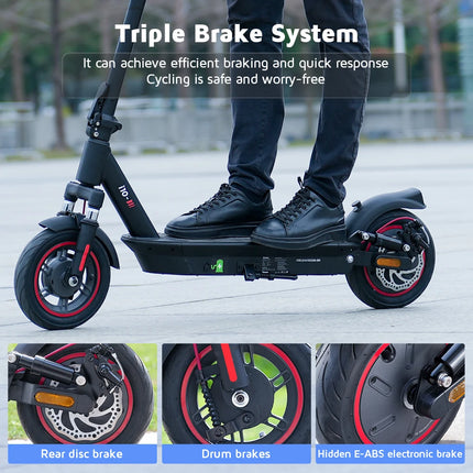 IScooter i10 Scooter elettrico 10 pollici 650W 15Ah Scooter elettrico pieghevole Kick Scooter gamma massima 45km eScooter elettrico Whit APP