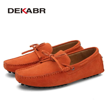Dekbr Casual uomo scarpe in vera pelle estate traspirante verde mocassini da uomo scarpe in pelle Sapato Masculino Zapatos Hombre