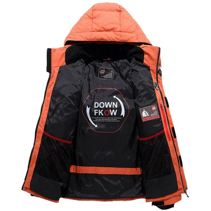 -20 Degree Down Jacket Male Winter Parkas Men White Duck Down Jacket Hooded Outdoor Thick Warm Padded Snow Coat Oversize M-4XL - PlatiNum