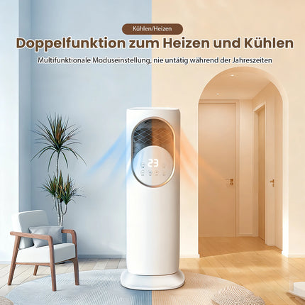 5‑in‑1 Tower Heating and Cooling Fan, Ptc Ceramic Fast Heating, Ultrasonic Nano Humidification, Uv Sterilization, 180 ° ‑Wide‑Angle‑Airflow for Home