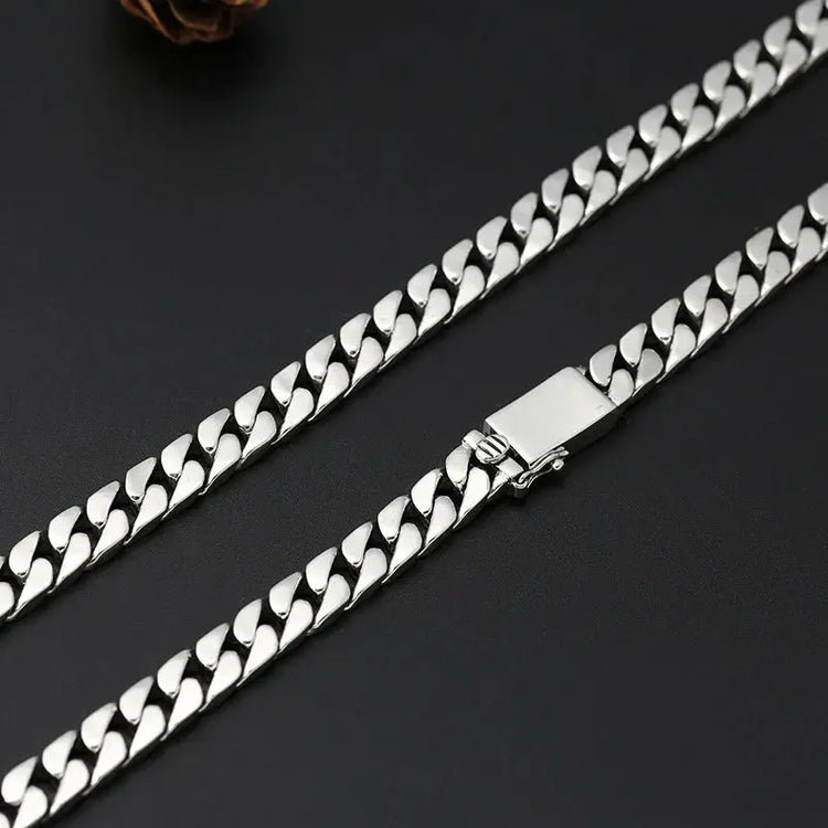 100% S925 Collana in argento sterling Bracciale Punk S925 Gioielli in argento Non sbiadisce mai Carry certificato Uomo Donna Gioielli Regali platinumshop