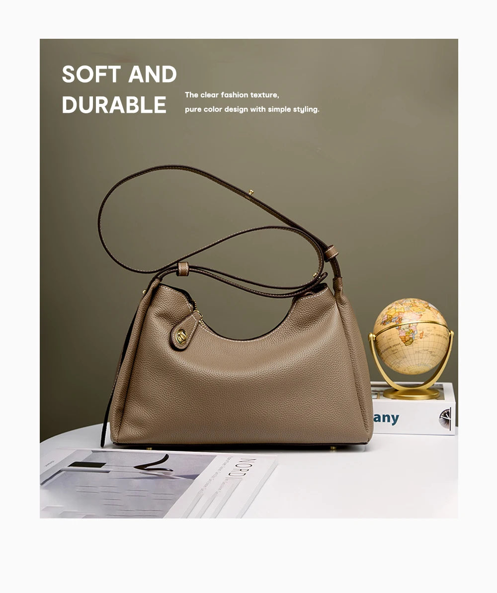 Zency 2024 New Retro Stitching Color Fashion borsa da donna in vera pelle borsa a tracolla borsa a tracolla Cross Body Top Handl