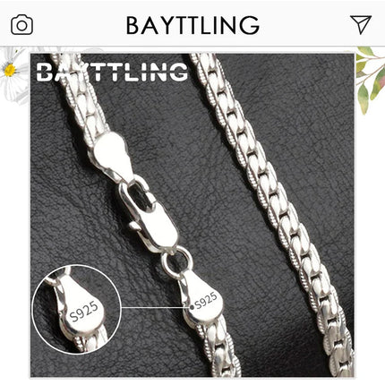 Charm 925 Sterling Silver 16-24 Inches Fine Sweater Bead Chain Women Necklace For Fashion Temperament Jewelry Party Wedding PlatiNum