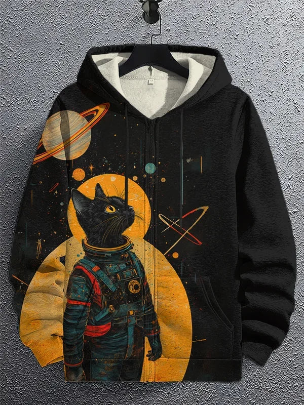 Cartoon Dinosaur Cat 3d Print Hoodie Men Women Fashion Zip Up Hoodies Male Jacket Animal Tracksuit Zipper Clothes Funny Sweats