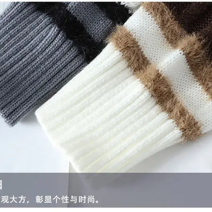 2024 winter new arrival korean style thicken mens warm sweater men fashion sweaters Men's wool pullovers male full size M-3XL