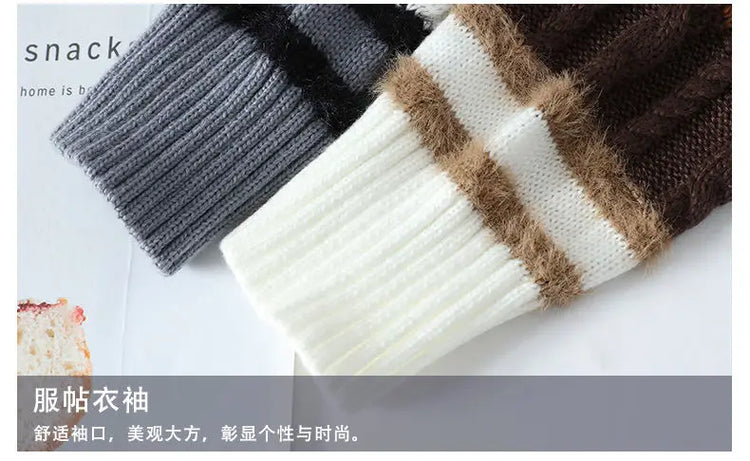 2024 winter new arrival korean style thicken mens warm sweater men fashion sweaters Men's wool pullovers male full size M-3XL