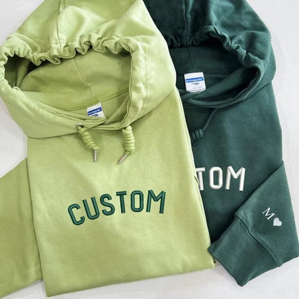 Custom Embroidered Hoodies - Personalised Names & Text Team Logo Customisable Logo Printing Winter/Spring 2025 New Arrival