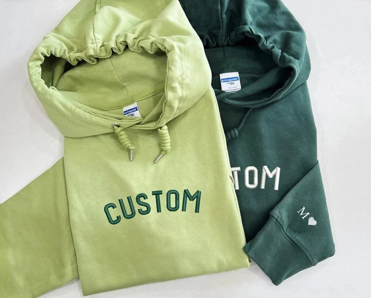Custom Embroidered Hoodies - Personalised Names & Text Team Logo Customisable Logo Printing Winter/Spring 2025 New Arrival