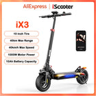 IScooter iX3 1000W max potente Scooter elettrico 40KM gamma 10 pollici fuoristrada pneumatico elettrico Kick Scooter 10Ah 40 KM/H Scooter per adulti