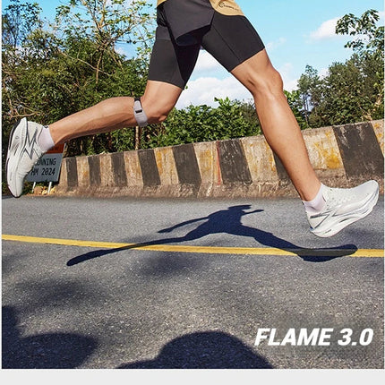 361 Degrees FLAME 3.0 Men Women Running Shoes Carbon Plate Racing Rebound Stable Breathable Wear-resistant Sneakers 672412207 PlatiNum