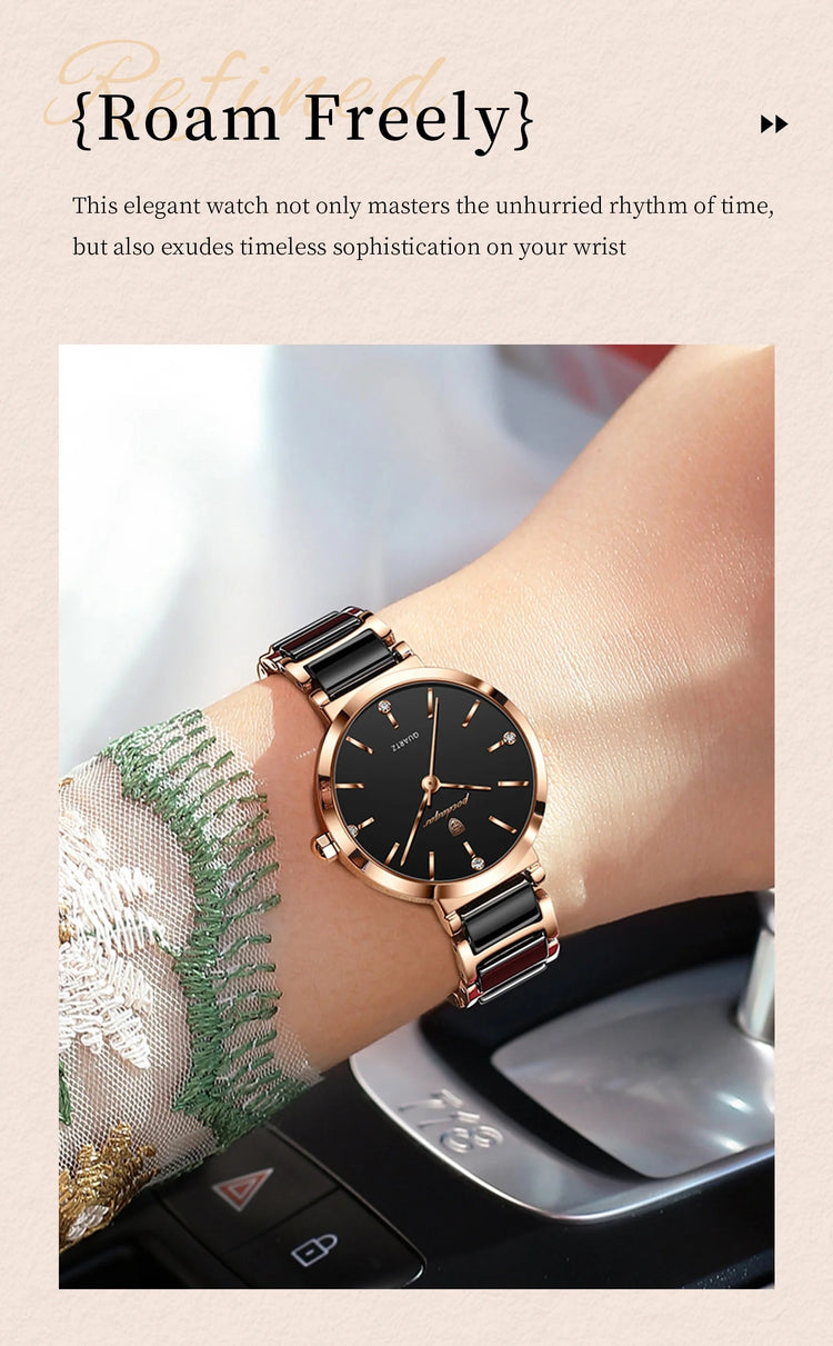 Orologio di lusso POEDAGAR Top Diamond per donna, orologio al quarzo da donna di alta qualità, impermeabile, in acciaio inossidabile, con scatola. platinumshop