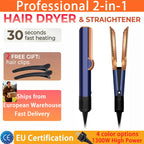 SenCiciMen 2 IN 1 Hair-care Airstrait Hair Straightener Hair Dryer Negative Ion Hair Styler Long-Lasting Styling Tool Hairdryer