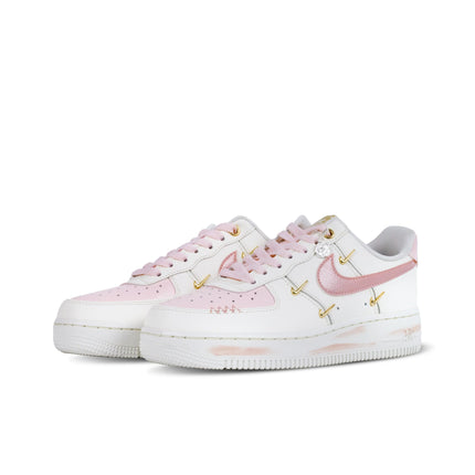 Nike Air Force 1 Peach Oolong Abrasion Resistant Low top Skateboard Shoes Women's White Pink
