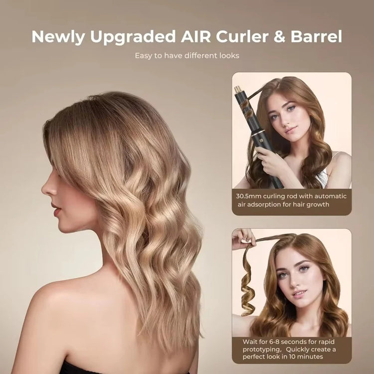 1000W Hair Dryer 5 in 1 Electric Comb Negative Ion Straightener Comb Curling Iron Detachable Multifunctional Heating Brush Hair Dryer