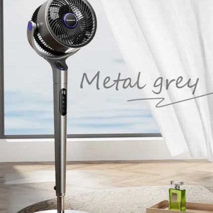 Ventilatore da Terra 220V con Telecomando, Versione Aggiornata, a Frequenza Variabile, Oscillante