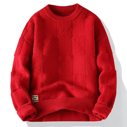 New Winter Men O-neck Knitted Pullovers Man Fleece WarmTurtlenecks Sweaters Man Casual Sweaters Quality Male Pullovers Size 4XL