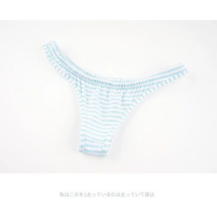 La biancheria intima giapponese della maglietta a righe Super corte imposta il Bikini uniforme delle ragazze del Costume Cosplay della scuola di stile a tre punti platinumshop