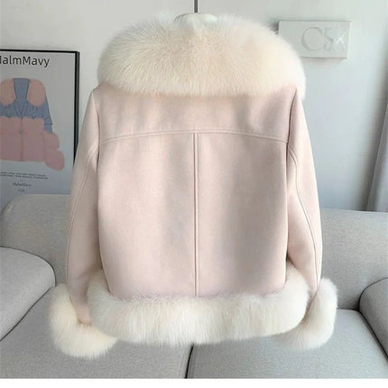 High End Fashion Faux Mink Fur Jacket 2025 New Winter Thicken Warm Elegant Fluffy Short Fur Coats High Quality Fox Fur Outwear