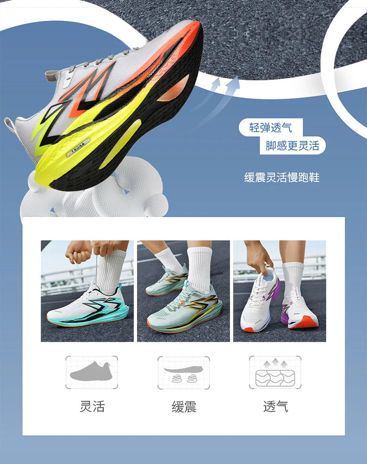 2026 NEW Men Sports Running Shoes Off Marathon Breathable Light Comfortable Women Athletic Sneakers Jogging Tenis Air Cushion PlatiNum
