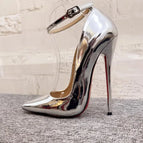 Silver sandals 12cm