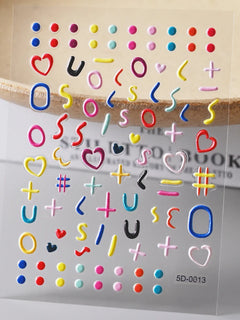 1Pcs 5D Graffiti Kitten Puppy Nail Art Sticker Lovely Lines Animal Cat Embossed Nail Slider Self-Adhesive Cat/Dog Manicure Decal