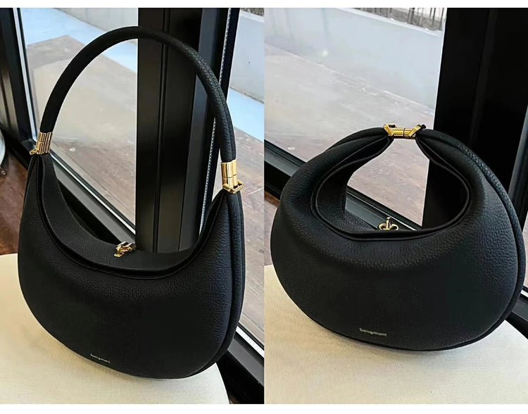 2025 Luxury Quality Half Moon Women's Shoulder Bag Crossbody Aesthetic Bags Women's Handbag Lock Catch Designer Underarm Bags PlatiNum