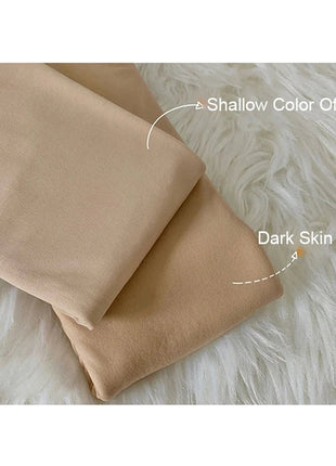 Ladies Winter Skin Tone Leggings Dual-layer Warm Stretchy Fleece Lined Pantyhose Natural Skin Color Soft Long Tights For Women PlatiNum