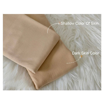 Ladies Winter Skin Tone Leggings Dual-layer Warm Stretchy Fleece Lined Pantyhose Natural Skin Color Soft Long Tights For Women PlatiNum