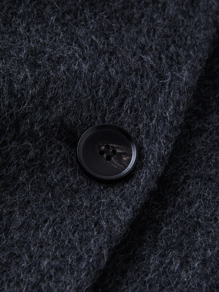 DUSHU Double-faced Wool Coat Detachable Scarf Collar Korean Style Thickened Woolen Long Overcoat for Winter Commute