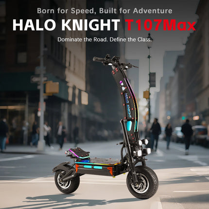 Halo Knight T107 Max Scooter elettrico 13 pollici Off Road Pneumatico 4000W * 2 Doppio motore 72V 50Ah Batteria E-Scooter per pendolarismo urbano