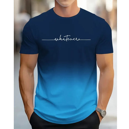 Men's Casual Shirts, Men's T-shirts, Men's Clothing, Versatile Tops, Simple Style, Everyday Contrast Outfits