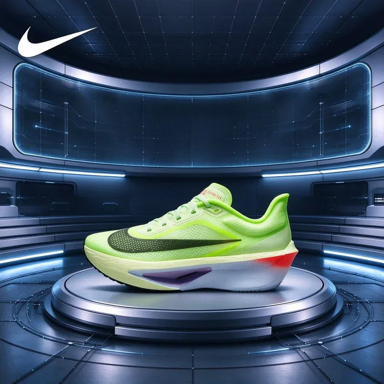 Nike Zoom Fly 6 Men Sneakers, ZoomX Cushion Racing Running Shoes, Breathable Lightweight Trainers Volt Green Purple FN8455-701