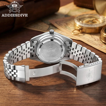 ADDIESDIVE Men's Automatic Mechanical Diving Watch 200M Waterproof Sapphire Crystal 316L Stainless Steel Japan 8215 Movement
