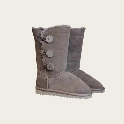 NEW  HOT Women's shoes adult genuine leather wool comfortable warm snow boots fashionable height increase wear-resistant soft