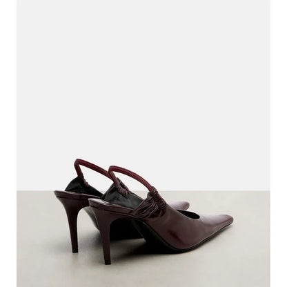 2026Women's Springand SummerPointed StilettoHigh HeelsBaotouCommutingSandals FrenchStyle VersatileRear StrapFashion BanquetShoes