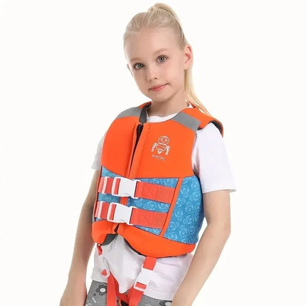 Giubbotto di salvataggio in neoprene per bambini, giubbotto di salvataggio galleggiante per ragazzi e ragazze, gilet da surf, galleggiamento alla deriva, aiuto per il nuoto