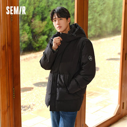 Semir Down Jacket Men 2026 Winter New Hooded Mid-Length Thick Versatile Coat