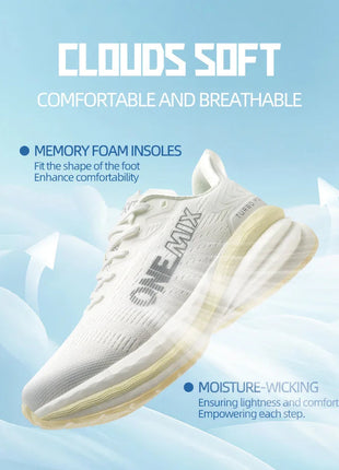 ONEMIX Scarpe da corsa per uomo Cuscino Scarpe da ginnastica per coppia atletica Scarpe sportive estive per esterni Scarpe da jogging da donna Scarpe da ginnastica da passeggio PlatiNum