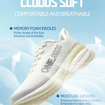 ONEMIX Scarpe da corsa per uomo Cuscino Scarpe da ginnastica per coppia atletica Scarpe sportive estive per esterni Scarpe da jogging da donna Scarpe da ginnastica da passeggio PlatiNum