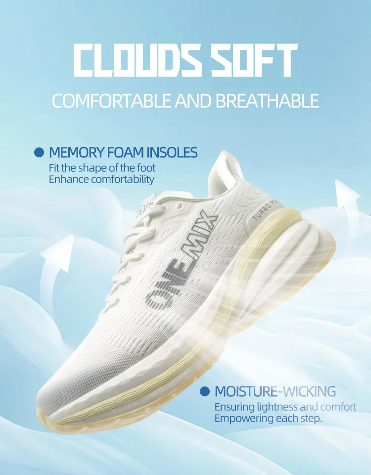 ONEMIX Scarpe da corsa per uomo Cuscino Scarpe da ginnastica per coppia atletica Scarpe sportive estive per esterni Scarpe da jogging da donna Scarpe da ginnastica da passeggio PlatiNum