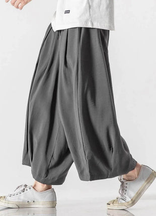 2025 Pantaloni estivi da uomo stile giapponese Harajuku Haori pantaloni a gamba larga uomo streetwea