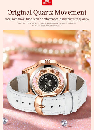 OLEVS 9996 Orologio Elegante di Lusso da Donna, Orologio al Quarzo Scheletrato, Impermeabile, con Quadrante Luminoso e Diamanti, Regalo Originale platinumshop