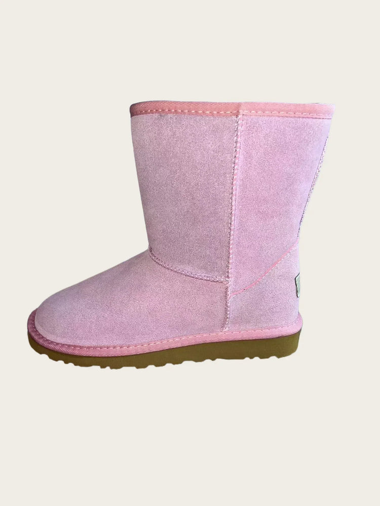 New HOT model women's winter ultra-mini boots - Women's Australian platform boots - Leather material warm boots - Fur decoratio