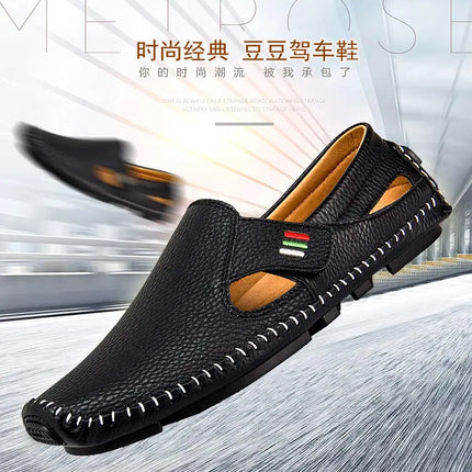 Nuovo 2023 estate scarpe in pelle traspirante uomo mocassini Casual Design di marca appartamenti da uomo fatti a mano mocassini in morbida pelle scarpe da barca