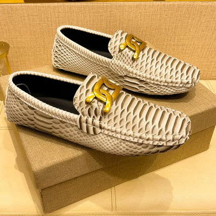 Mocassini in Pelle da Uomo 39-46, Scarpe Eleganti per Matrimoni e Feste, Calzature di Alta Qualità, Mocassini Slip-on di Lusso per Uomo