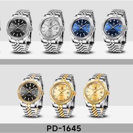 PAGANI DESIGN Luxury Men's Automatic Mechanical Watch Top Sapphire Stainless Steel 100m Waterproof Business Leisure Watch